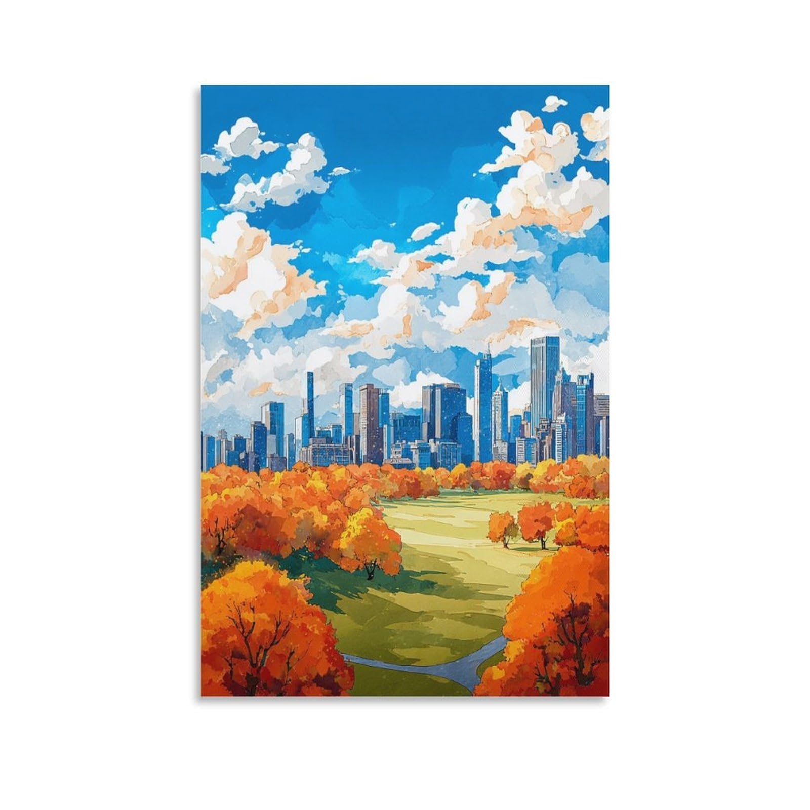 ZBBGGOZ Central Park Poster 20x30inch(50x75cm) Canvas Wall Posters And Art Picture Print Modern Family Bedroom Decor