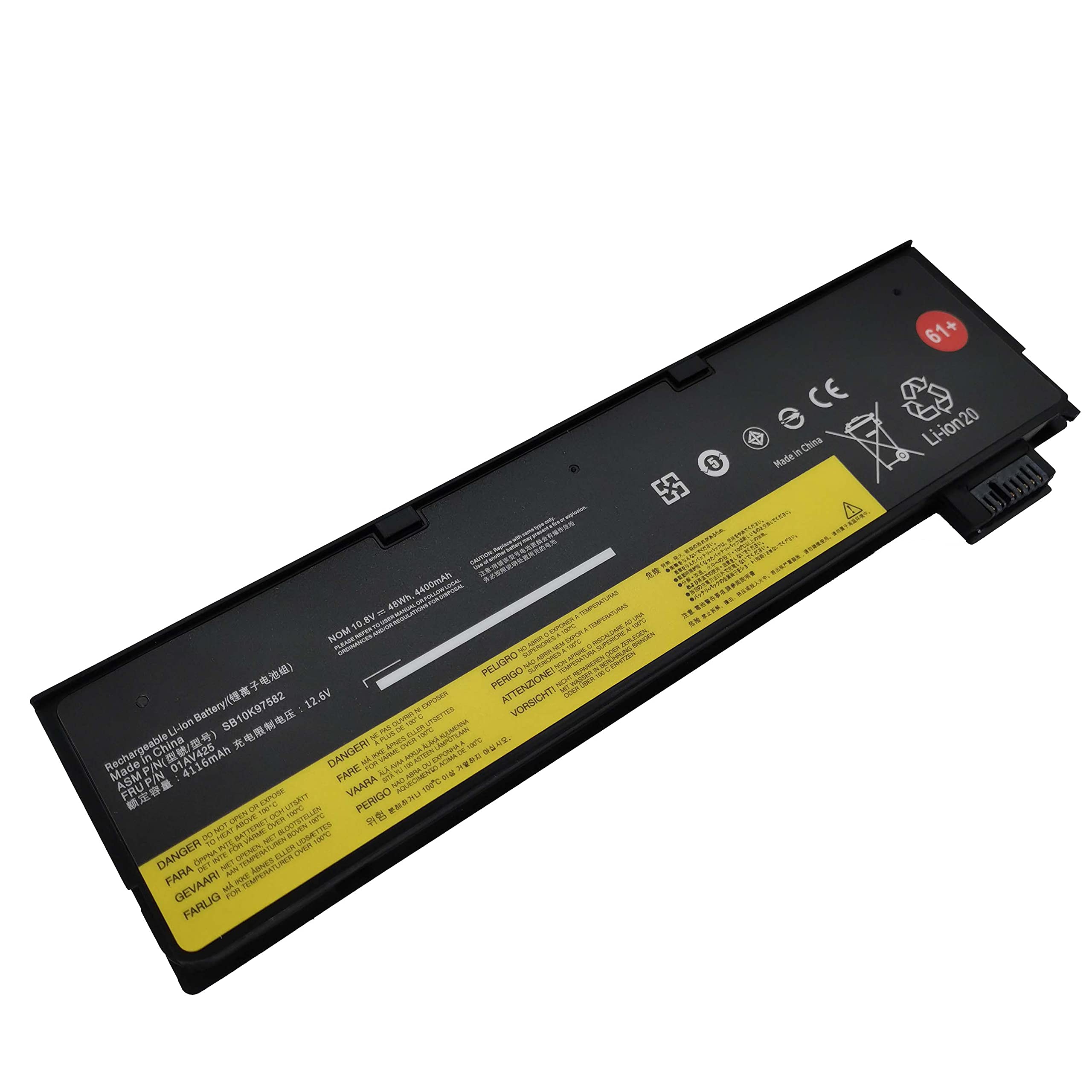Fully 61+ Replacement 01AV425 01AV426 Battery Compatible with Lenovo ThinkPad T470 T570 T480 T580 P5
