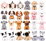Niceup 24PCS Small Stuffed Animals Bulks Adopt a Puppy Party Favors Mini Plush Dog Gift for Kids Classroom Pet Adoption Birthday Party Decoration Toys Goodie Bag Fillers Easter Basket Stuffer