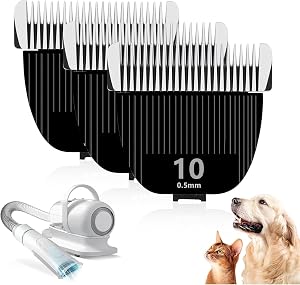 3PACK Replacement Blade for nebot P1 Pro Pet Grooming Kit & Vacuum,Size-10 Cut Length 1/50"(0.5mm),Made of Ceramic Blade & Stainless Steel Blade