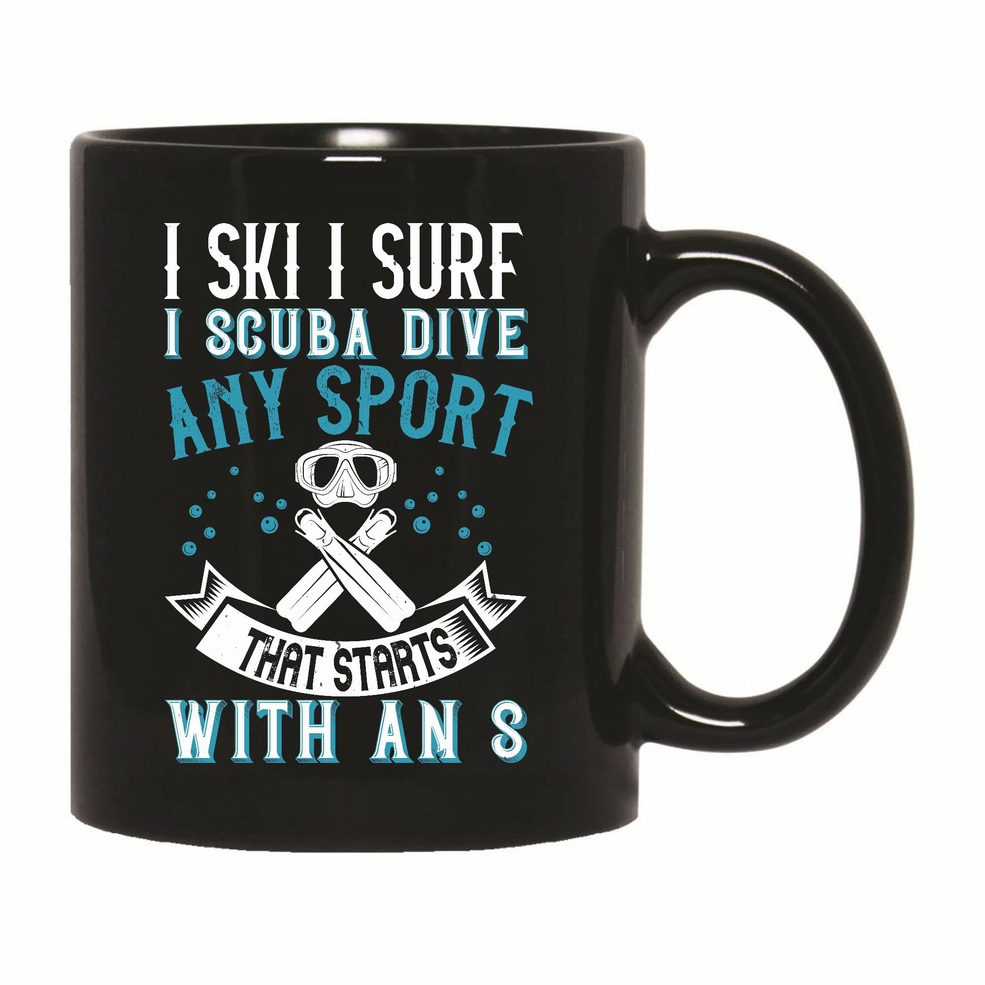 Gifts For Sports Fanatics Dive Ski Surf Scuba Dive Ssports 11oz 15oz Black Coffee Mug