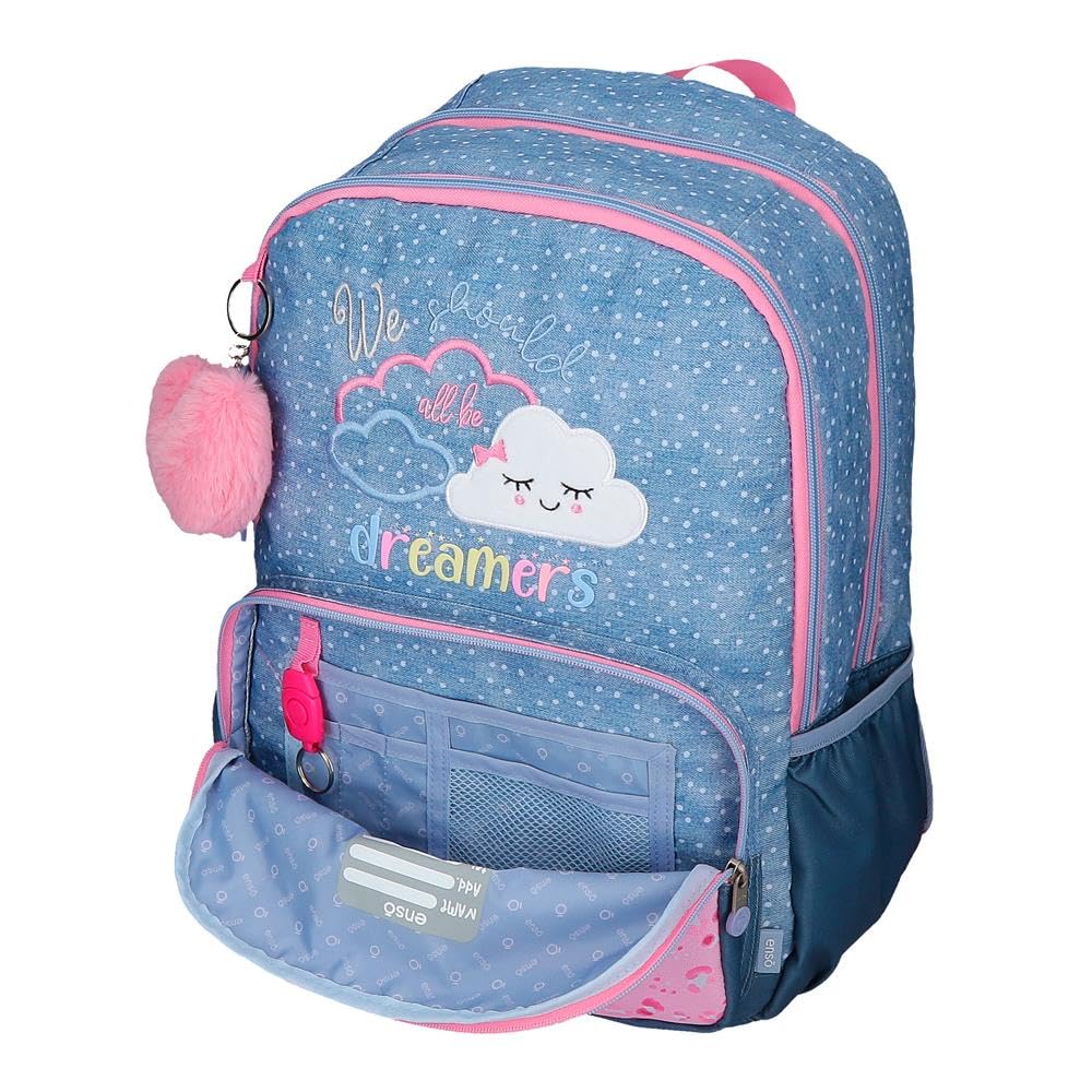 Enso Dreamer Zaino per bambini, zaino per la scuola, realizzato in poliestere, ruote doppie a rotazione multidirezionale, molteplici modi per usarlo, blu, Rucksack 44, Zaino 44
