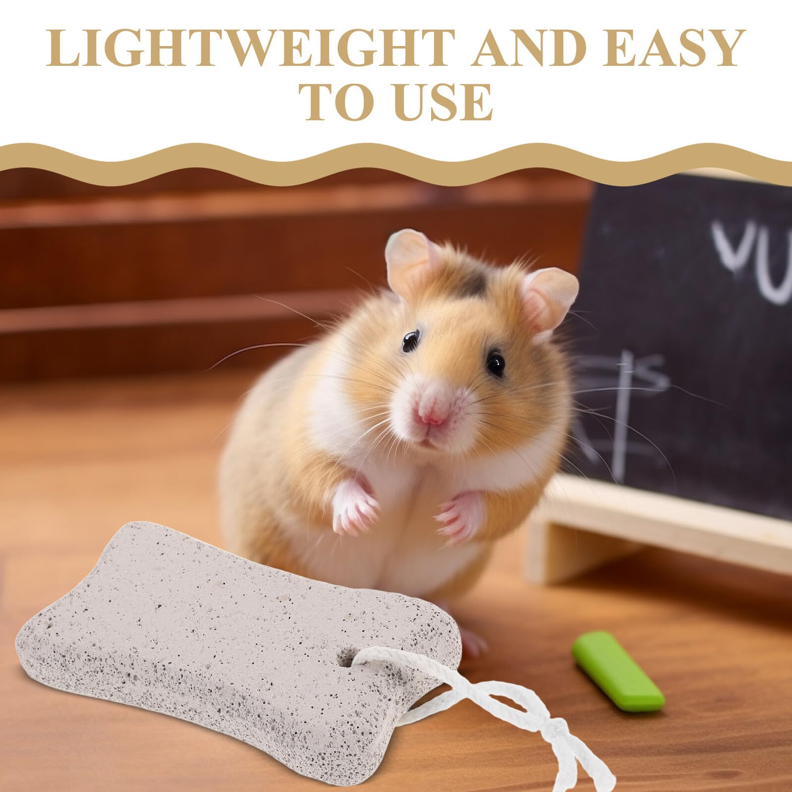 SHINEOFI 10 Piezas Piedras de Moler para Roer Juguetes Seguros para Hámster Conejos Cobayas y Chinchillas Piedra Mineral Portátil para Cuidado Dental de Pequeños Animales