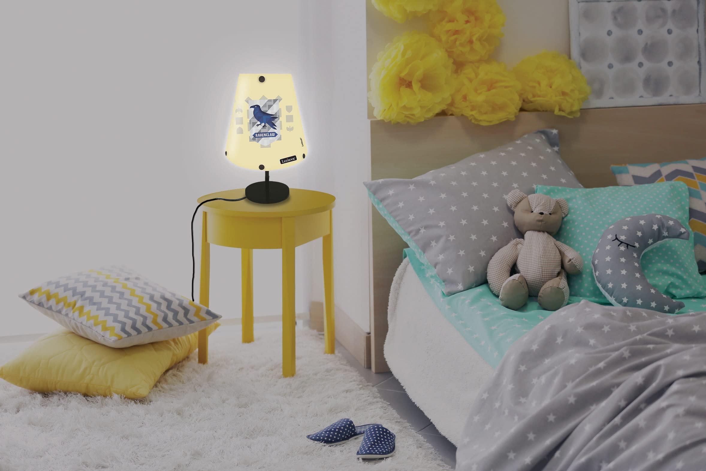 Lexibook, Harry Potter, Nachttischlampe, Kinder-Schlafzimmerlampe mit Lampenschirm, farbige Dekorationsleuchte Harry Potter, LT010HP