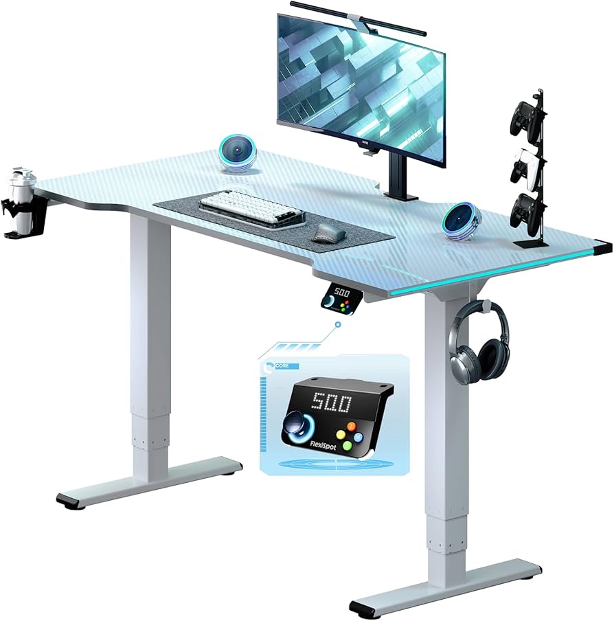 Amazon.com: FLEXISPOT E6G CyberX RGB LED Electric Gaming Standing