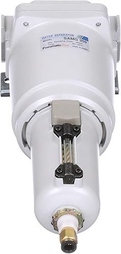 Miniatura 8 de PneumaticPlus SAMG350-N04BD-MEP unidad de secado al aire, separador de agua NPT de 12 pulgadas, mirilla metálica con autodrenaje interno N.C., SCFM
