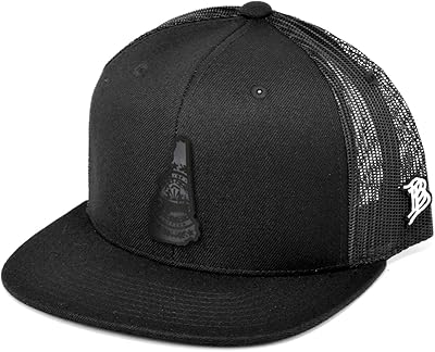 Branded Bills New Hampshire Flat Trucker State Midnight Black/Black