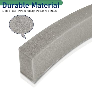 Window Air Conditioner Foam Seal Strip, 2 Inch Wide x 1 Inch Thick High Resilience AC Foam Insulating Tape, Non-Adhesive Multipurpose Weather Stripping, 6.5 Ft x 1 Roll