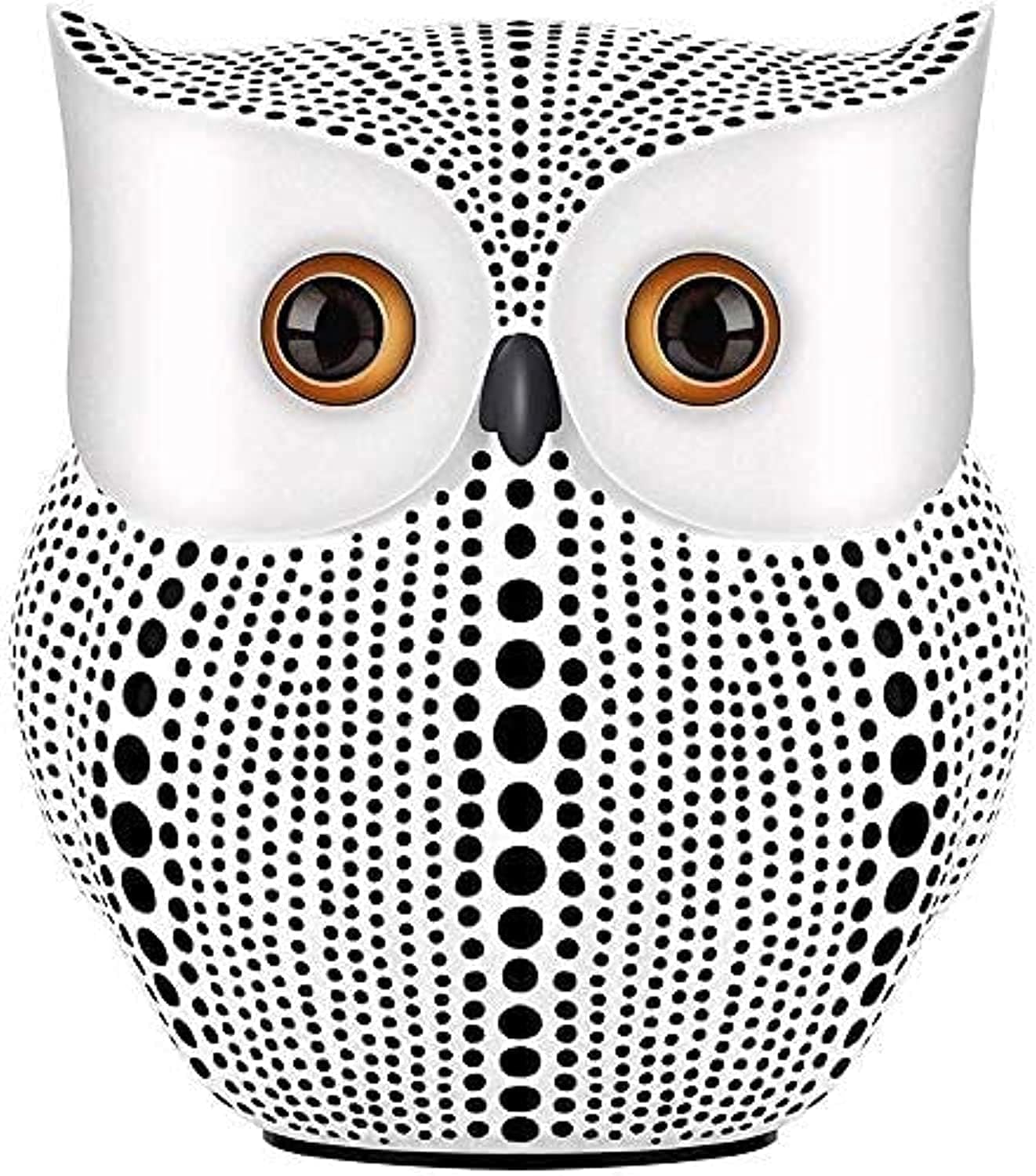 Owl Statue Home Decor Accents (White),Small Crafted owl Figurine for Home Decorations, Living Room Bedroom Office Decoration.Buhos Bookshelf,TV Stand,Bedside Stand Decor