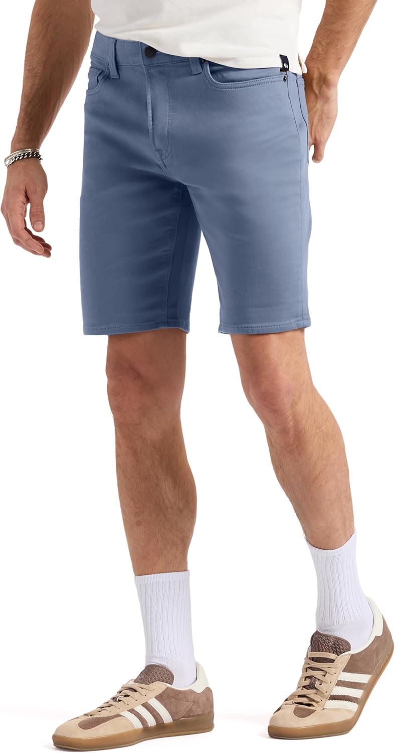 Buffalo David Bitton Men's Non-Denim Relaxed Straight Dean French Terry Shorts with Cotton Blend Stretch