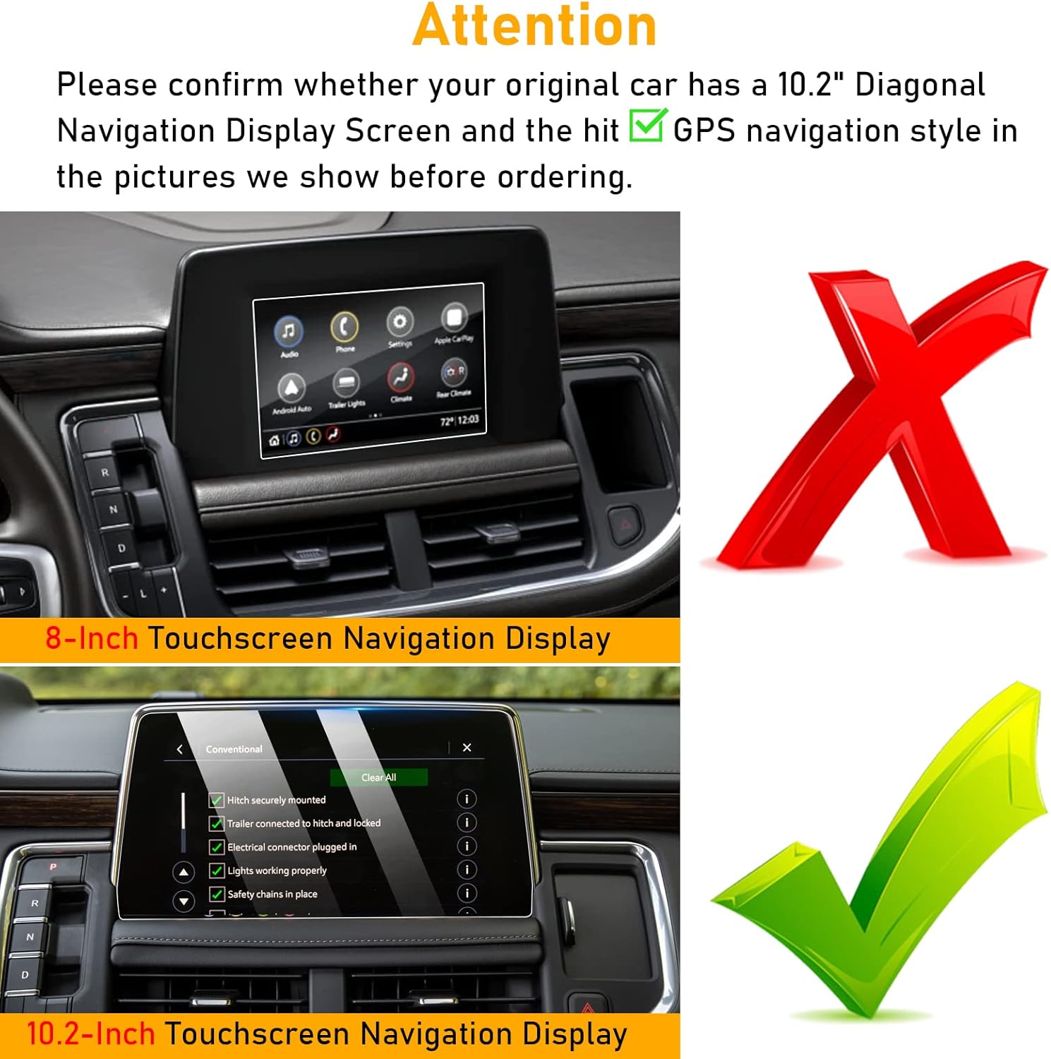 moonlinks tempered glass screen protector compatible with 2021 2023 chevy tahoe suburbangmc yukonhigh definition 9h hardness anti fingerprint protec