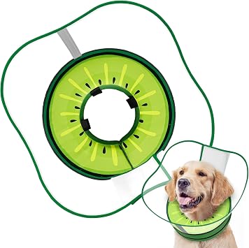 Supet Sponge Dog Cone Collar Stop Licking After Surgery, Dog Donut Collar | Adjustable Dog Recovery Collar Alternative, Detachable Shield, Soft, Comfy Cone, Neck Pillow for Large Dogs