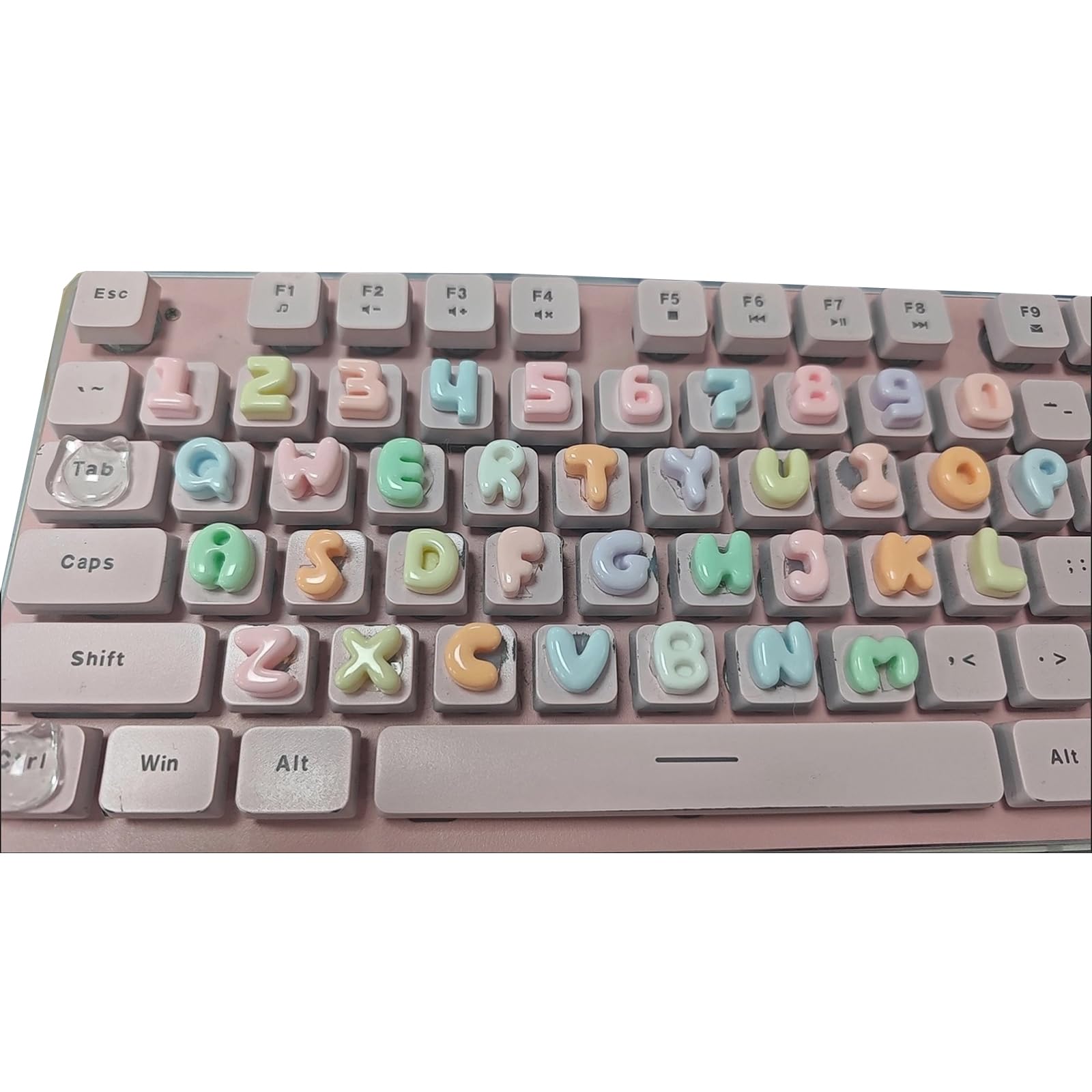 1 Set Resin Keycap Stickers Complete Letter and Digit Collection Long Nails Typing Aid for Enhances Comfort Keyboard Heightening Enhancer