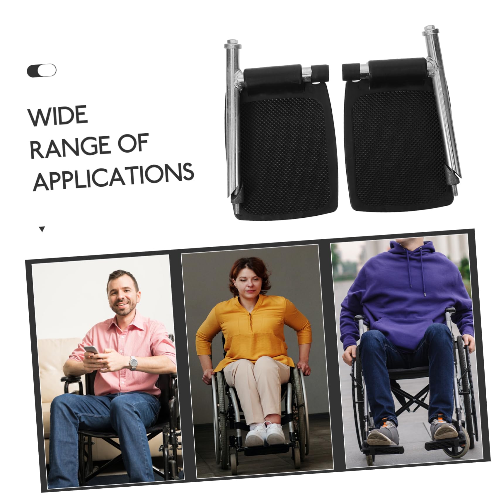Ipetboom Reposapiés De Repuesto Para Silla De Ruedas Pedal Portátil Soporte De Metal Plataformas Pies De Alta Resistencia Uso Para Personas Mayores y Pacientes Silla De Ruedas