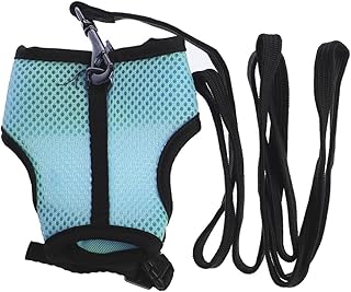 Redriver Mesh Harness Leash Ferret Guinea Pig Small Animal Pet Walk Lead (Sky Blue, S)