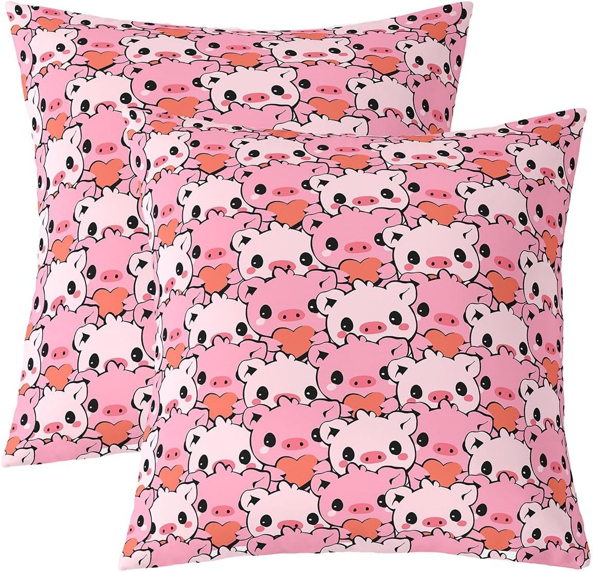 Erosebridal Animals Throw Pillow Covers Farmhouse Cushion Covers 24X24 Set of 2,Retro Airplane Cushion Cases Rustic Farm Animal Decorative Pillowcases