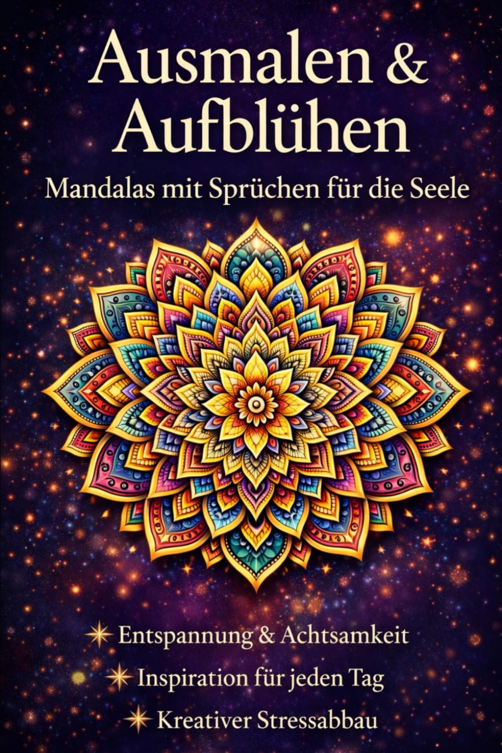 Ausmalen & Aufblühen: Mandalas mit Sprüchen für die Seele: Malen, genießen und Kraft tanken für jeden Tag