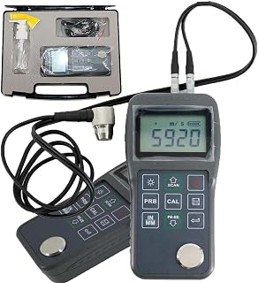 VTSYIQI Ultrasonic Thickness Gauge Meter Through Paint Coatings Thickness Gauges with 0.65 to 600mm 0.025 to 23.62inch 3-30mm 0.118 to 1.181inch P-E and E-E Echo-Echo Mode for Steel Aluminum Copper