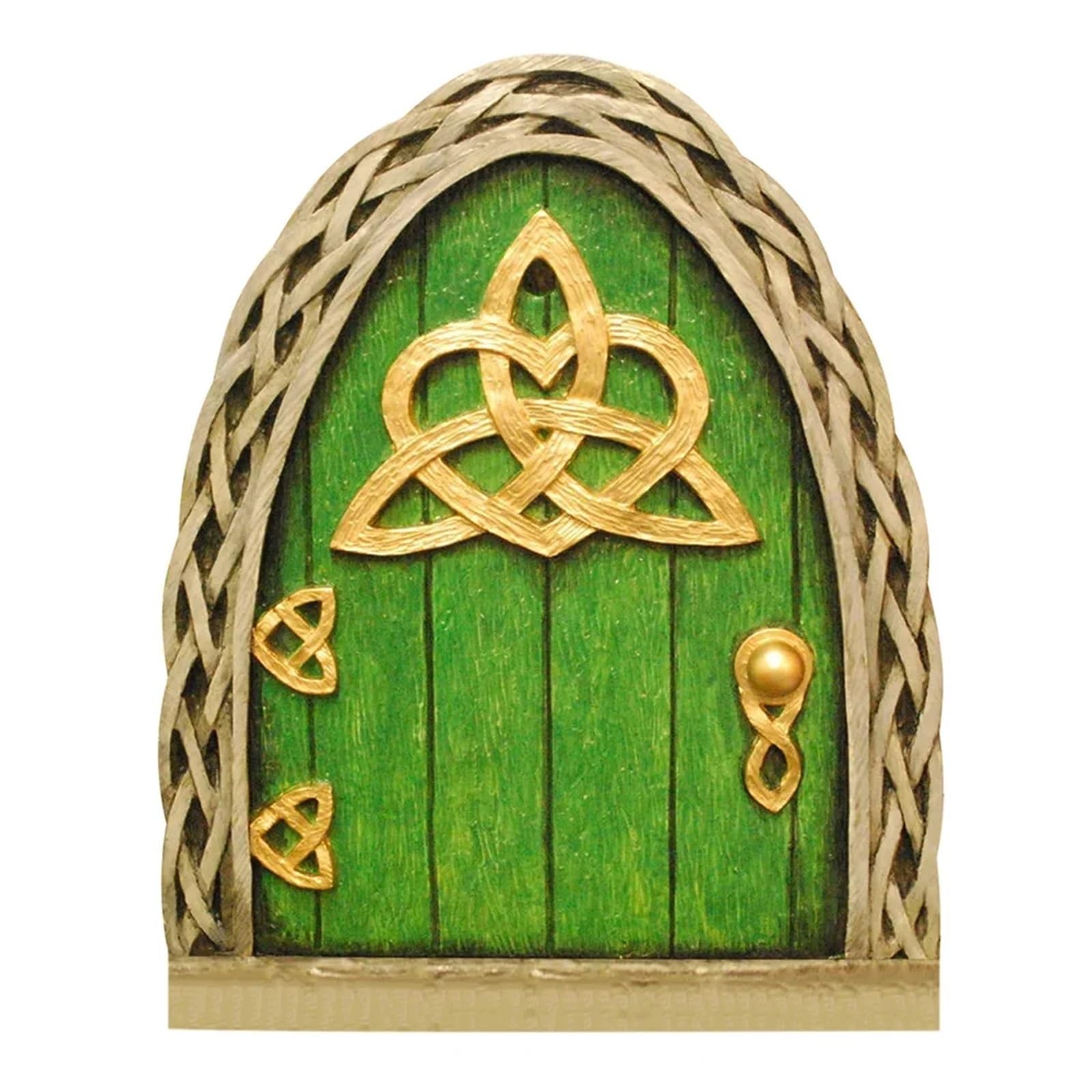 Diyouke 3pcs Miniature Fairy Door Set - Wooden Elf Door for Garden Decoration - Creative Dollhouse Accessory(Color 2)