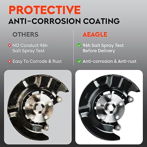 Miniatura 4 de Conjunto de cubo de cojinete de rueda y nudillo de dirección delantero izquierdo para Toyota Corolla 2009-2013 1.8L 2.4L, Matrix 2009-2013 1.8L,