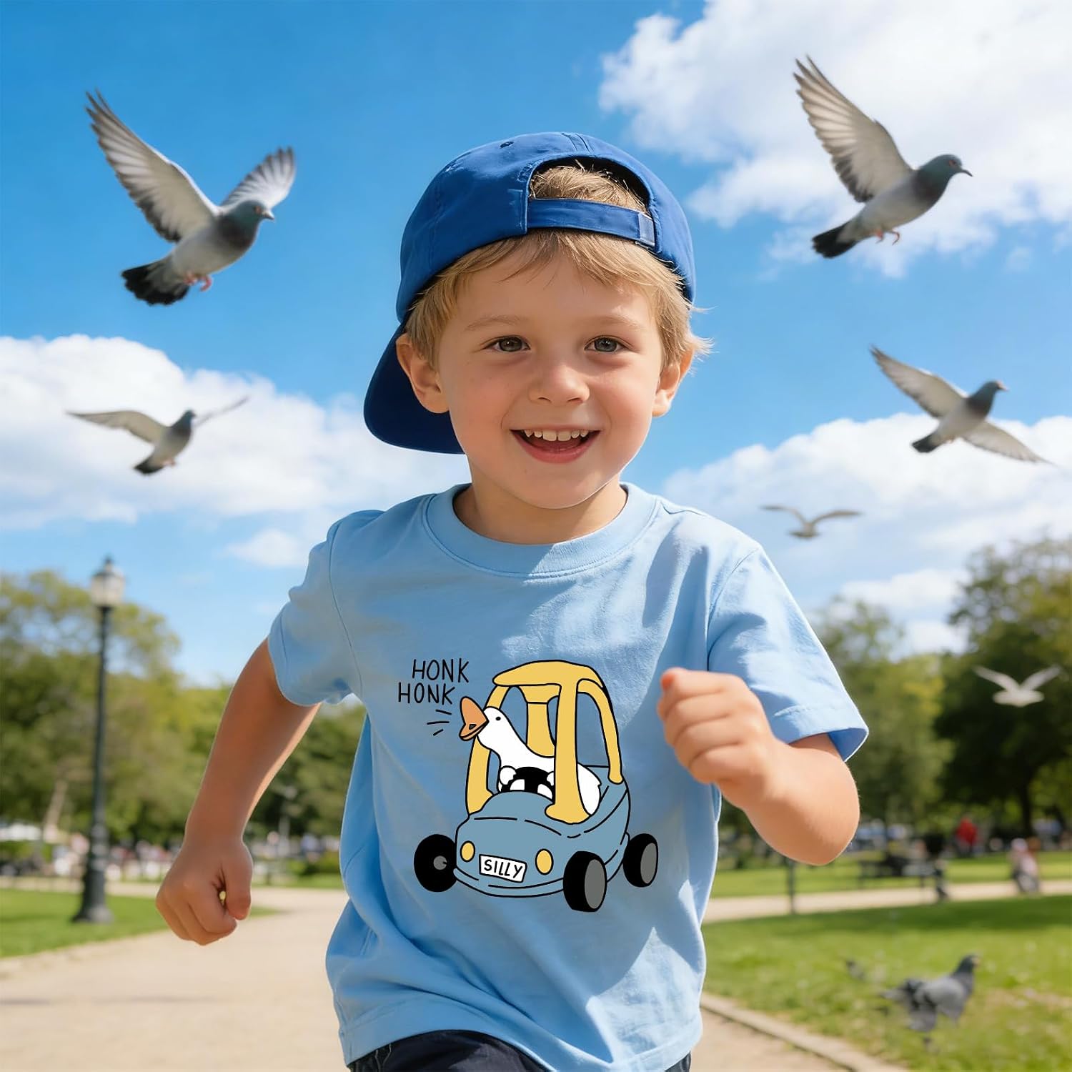 Boys Girls Short Sleeve Shirts Toddler Zoo Dino Silly Goose Cowboy in Training T-Shirts Kids Cotton Tops Tee 2-7 Years image 3