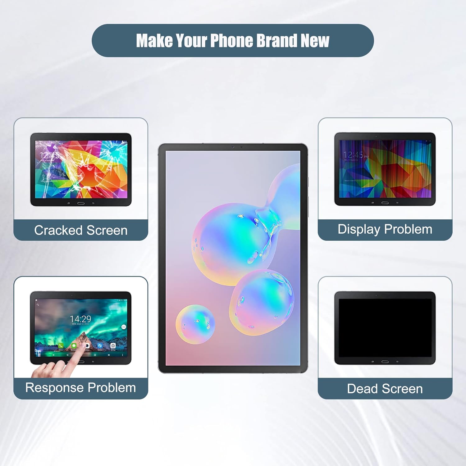 Super AMOLED Display Compatible with Samsung Galaxy Tab S6 10.5 SM-T860 SM-T865 LCD Touch Screen Display Assembly with Tools