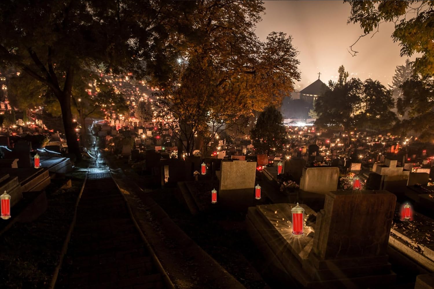 Memorial Bereavement Sympathy Gifts for Loss of Loved One, Son, Father, Memorial Candle Lantern Holder for Grave Markers for Cemetery for Humans, Funeral Decoreations (D1 Non) - Image 7