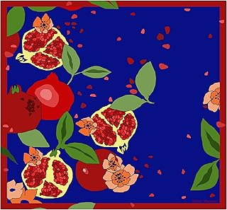 Abgaryan ART 35-35 in pure silk Pomegranate scarf Gift for her, Armenian, Jewish, Armenian scarf, lover gift, Red, X-Large