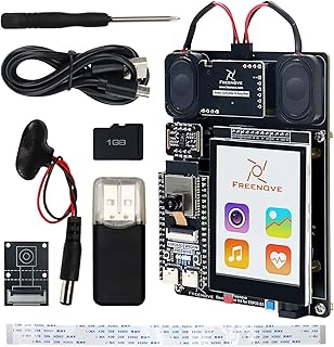 Freenove Development Kit for ESP32-S3 (Compatible with Arduino IDE), Onboard Camera Wireless Stereo Speakers Heart Rate Sensor Colorful Touch Screen, Tutorial Code