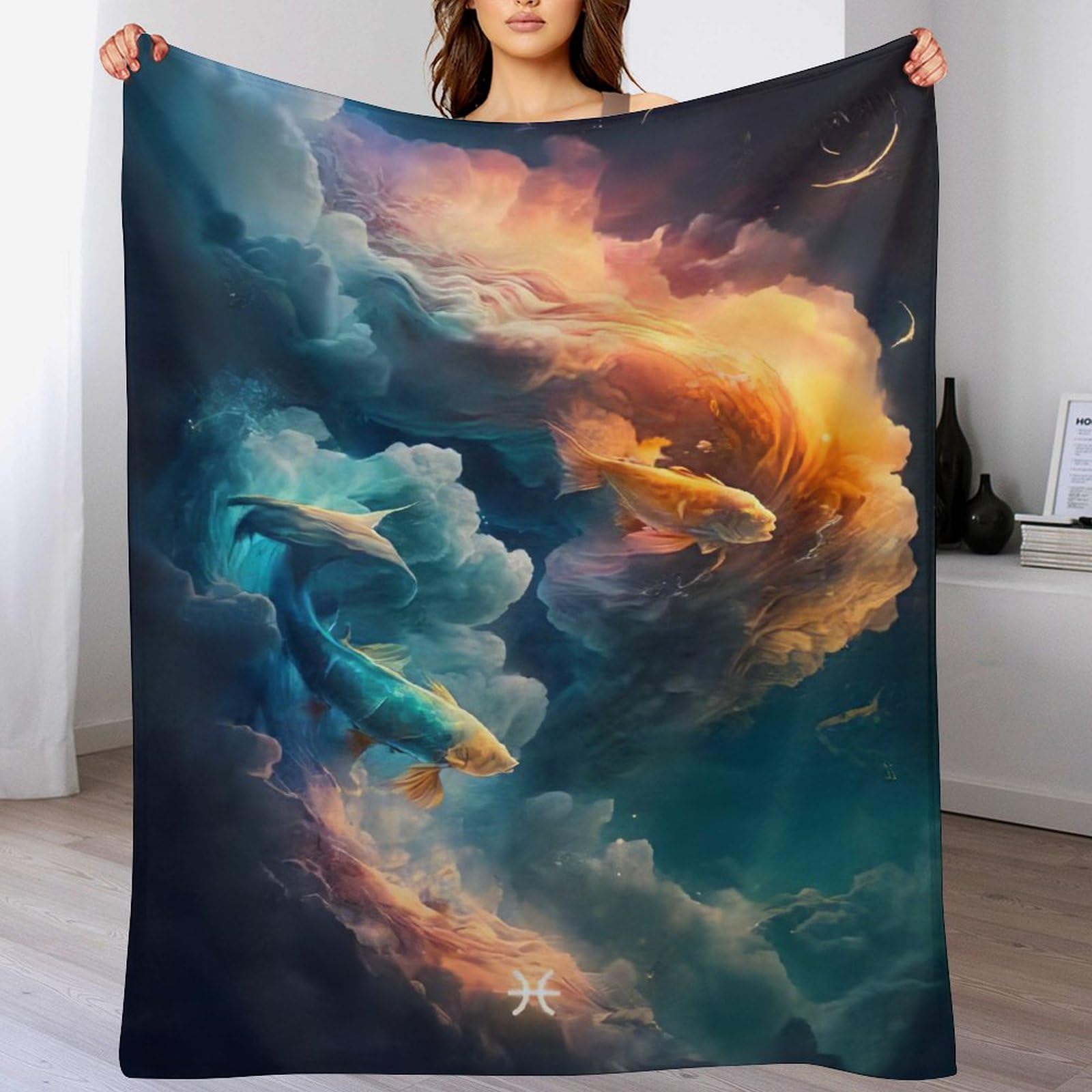 Couverture polaire poisson pour rester au chaud sans le poids d'une couette