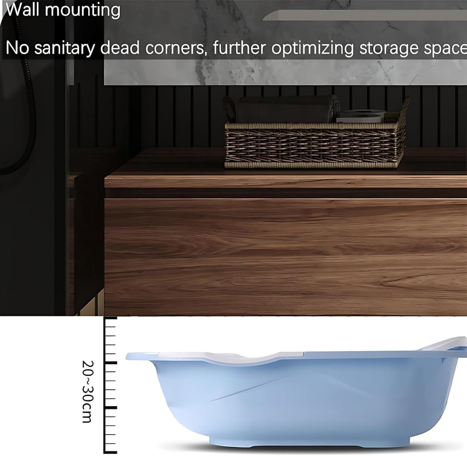 Double Bathroom Vanity with Sink - Floating Bathroom Vanity with Drawers & Smart Defog Mirror Cabinet, Solid Wood Bathroom Vanity, Wall Mounted, Modern Style Design. (72 in)