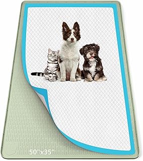 127x 89cm Silikon-Urinauffangmatte mit hohem Rand für Hunde, Katzen, Kaninchen, auslaufsicher, Hundetrainingsmatten zum Schutz des Fußbodens zu Hause (Grün)