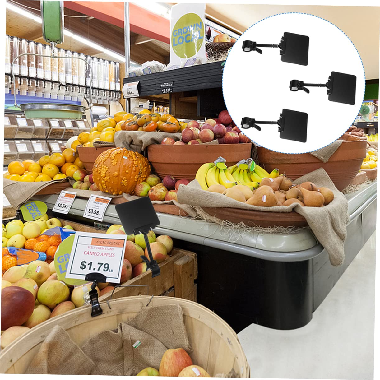 HOMSFOU 2 Set Per Etichette Display Per E Per Supermercati E Negozi Resistente E Per Esposizione 4 Pezzi * 2