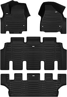 TuxMat - for Chrysler Pacifica 7-Seater Hybrid Limited 2021-2026 Models - Custom Car Mats - Maximum Coverage, All Weather, Laser Measured - This Full Set Includes 1st, 2nd and 3rd Rows
