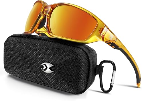 suoso Sports Polarized Sunglasses for Men Womens UV400 Protection Sun Glasses Wrap Around Goggles for Fishing Driving TR90