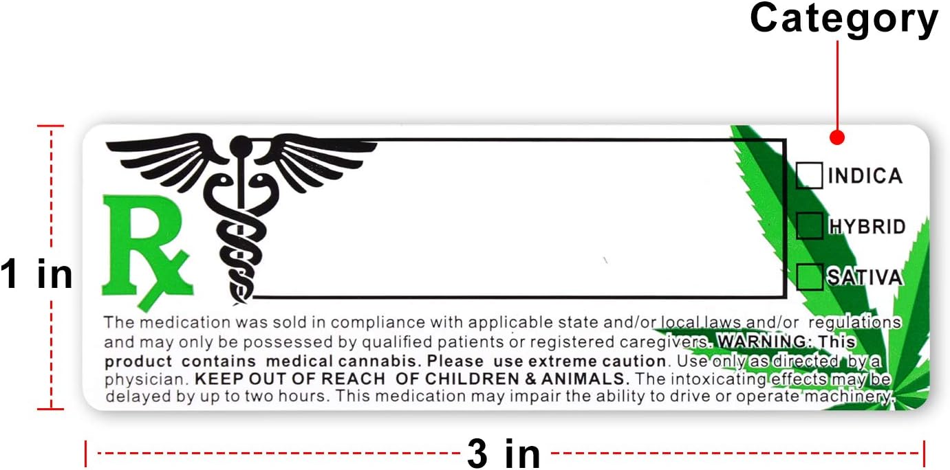 Buy California Compliant Identification RX Medical Adhesive Labels ...