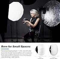 VILTROX 65 cm 26 inch lámpaernyő softbox Bowens rögzítéssel Godox SL60W M300 5