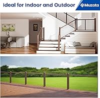 Vista 15 de Muzata Paquete de 50 tornillos para barandillas de cable de 1/8 pulgadas, rosca para zurdos y diestros para poste de madera T316, sistema