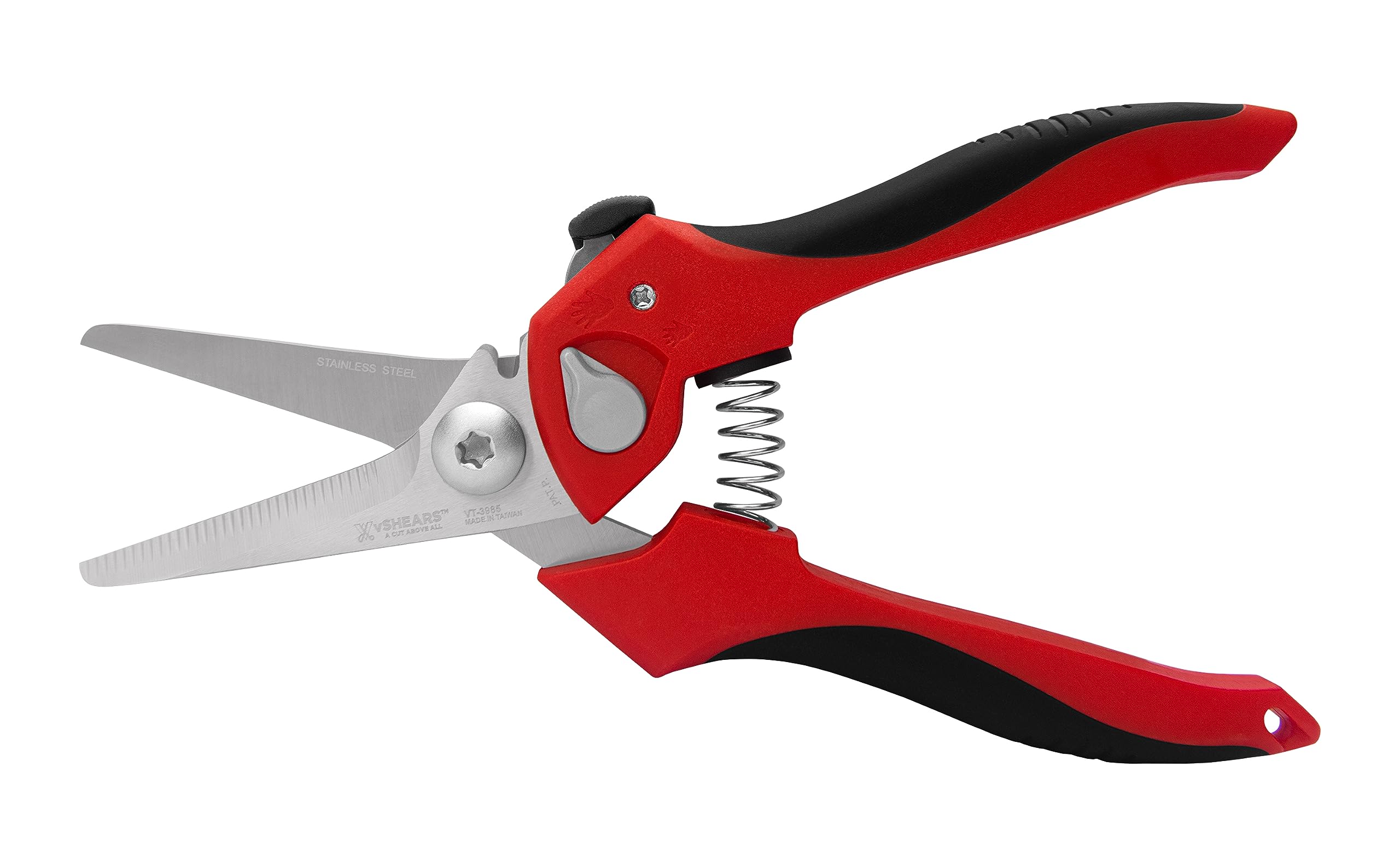 VAMPLIERS 8-Inch Multipurpose Heavy Duty Shears. Serrated Blades Made of Premium Stainless Steel with Wire Cutting Notch. Cuts Wire, Rope, Cord, Insulation, Soft Cable and Many Other Materials.