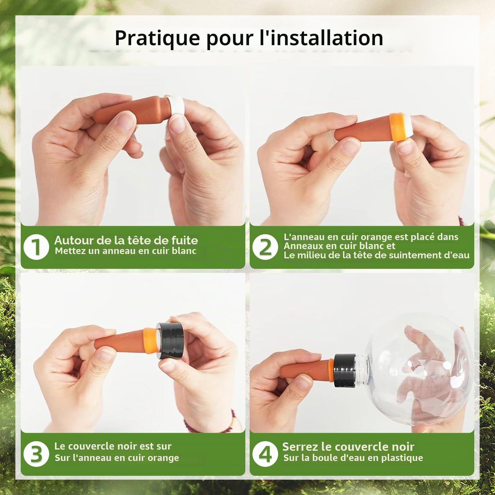 4 Pièces Boules d'arrosage, 500ml Boules d'arrosage automatiques pour plantes, Oignons d'arrosage transparents, Boules d'eau pour plantes pour l'arrosage des plantes de balcon et de jardin intérieur