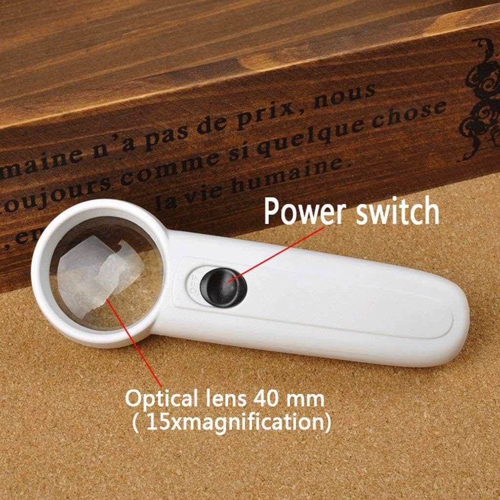 Handheld Magnifying Glass with Light, Best for Reading,Macular Degeneration,Inspection,Exploring,Hobbies