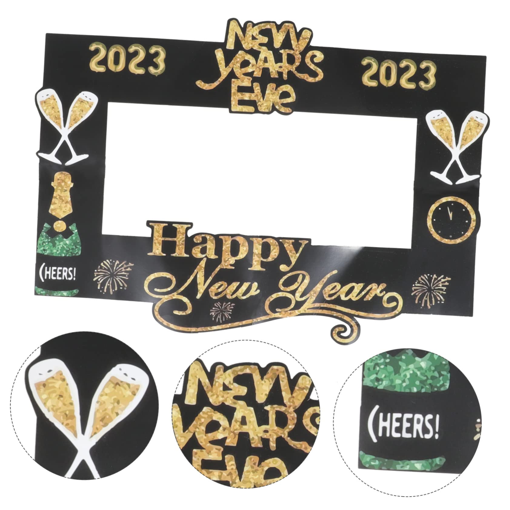 Alipis 5stücke Neujahrs-fotoprops Handgehaltener Fotorahmen Für Silvesterfeiern Leicht Und Tragbar Für Partys Und Neujahrsevents Sorgt Für Fröhliche