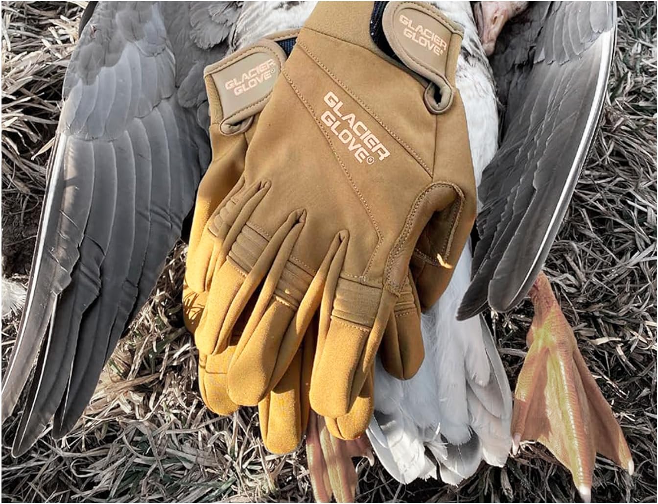Glacier Glove Unisex Guide Water-Resistant Lightweight Breathable Flexible Adjustable Durable Genuine Leather Palm Hunting Shooting Fishing Safety Glove