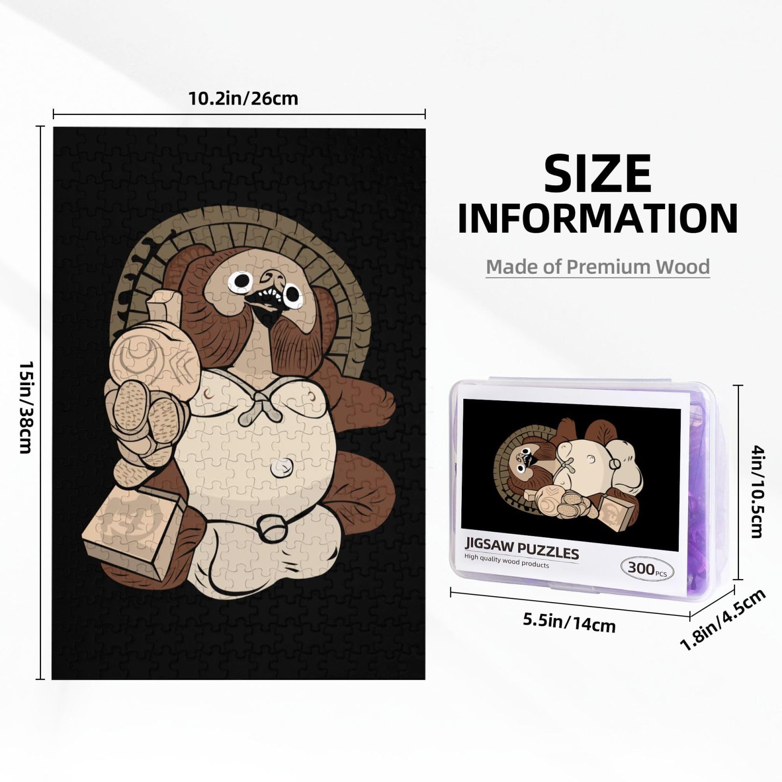 Amazon.co.jp: ジグソーパズル 信楽焼の狸の置物 狸 たぬき 木製 300