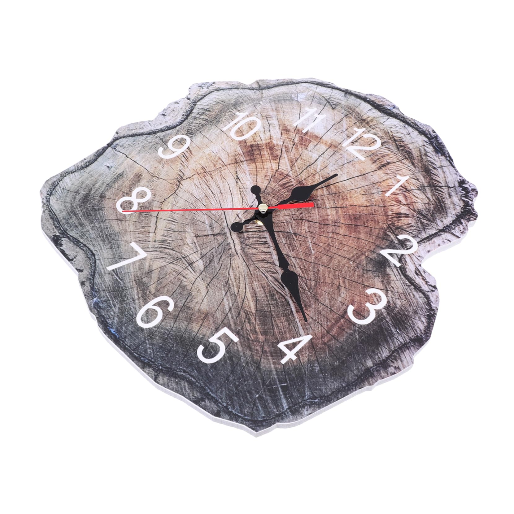 Horloge murale à pile AA silencieuse et précise couleur café