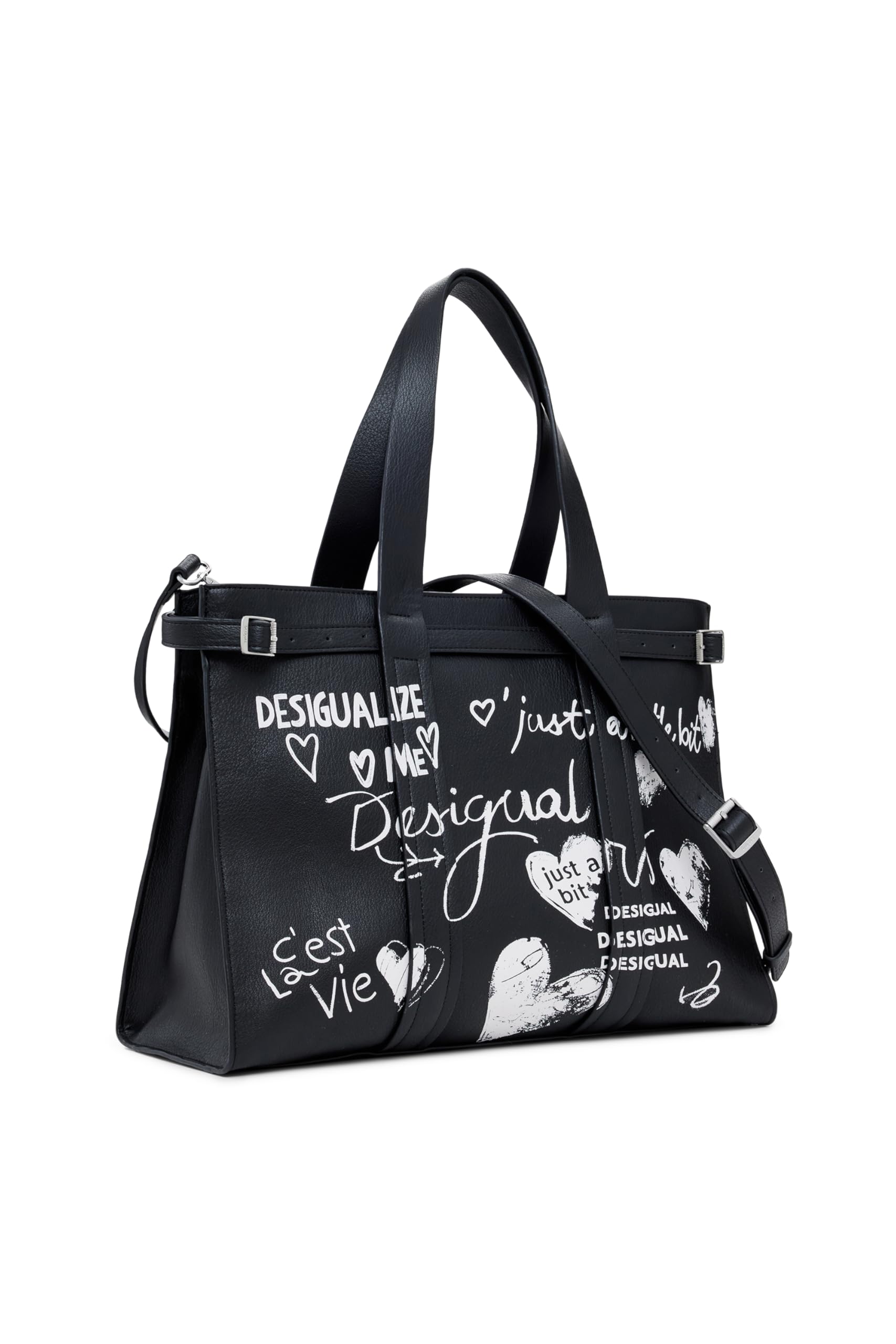Desigual Shopper Umhängetasche Hobart Seshat Shopping Bag Black schwarz