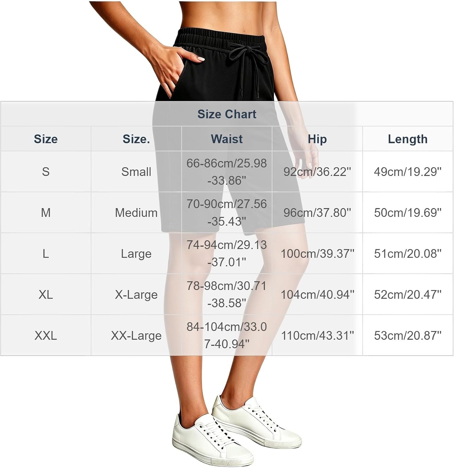 Bermuda Shorts Women Casual Drawstring Pants Comfy Loose Elastic High Waisted Summer Athletic Bottoms with Pockets