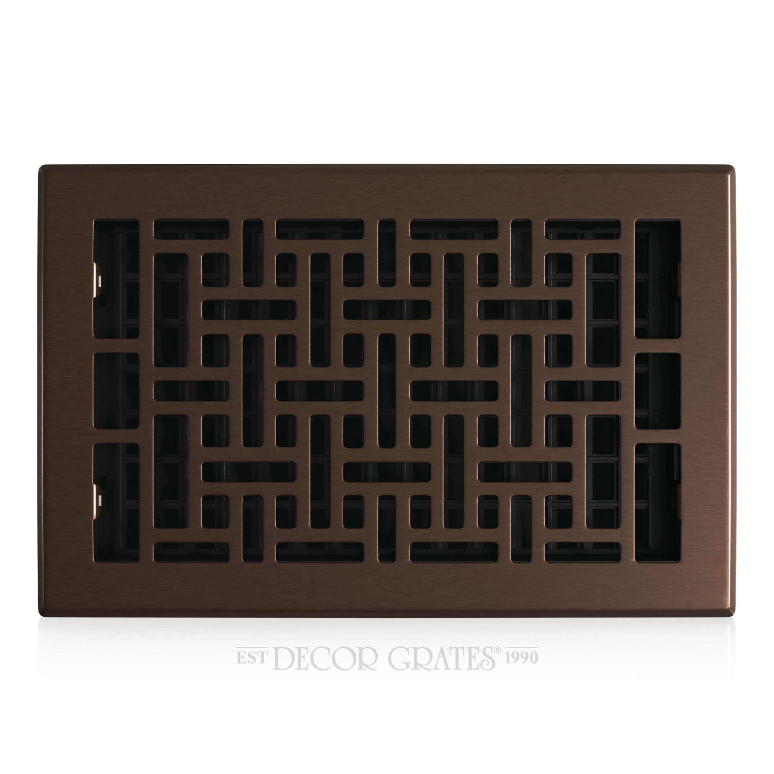 Decor Grates Rubbed Bronze Finish Ajh610-Rb Oriental Floor Register, 6X10