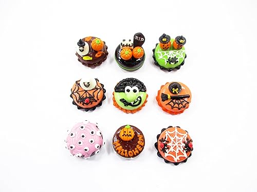 Miniatura 2 de Casa de muñecas Miniatura Alimentos 9 Mini Halloween Pastel Mixto 0.6 in Panadería Suministro 16675