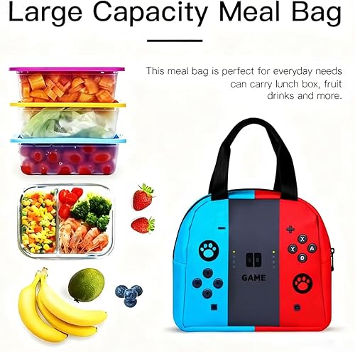 Miniatura 4 de Lonchera loncheras reutilizables con aislamiento portátil unisex a prueba de fugas (rojo y azul)